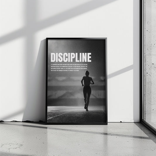 Discipline Poster – Motivation für Frauen im Sport & Alltag | Canvart Studios