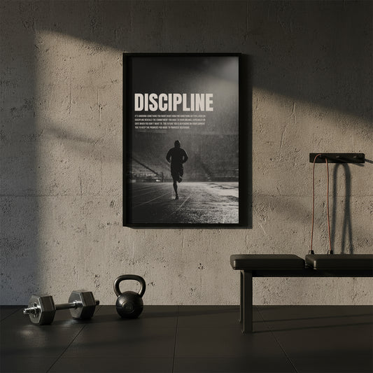 Discipline Poster – Motivation & Durchhaltevermögen für Sport, Büro & Alltag