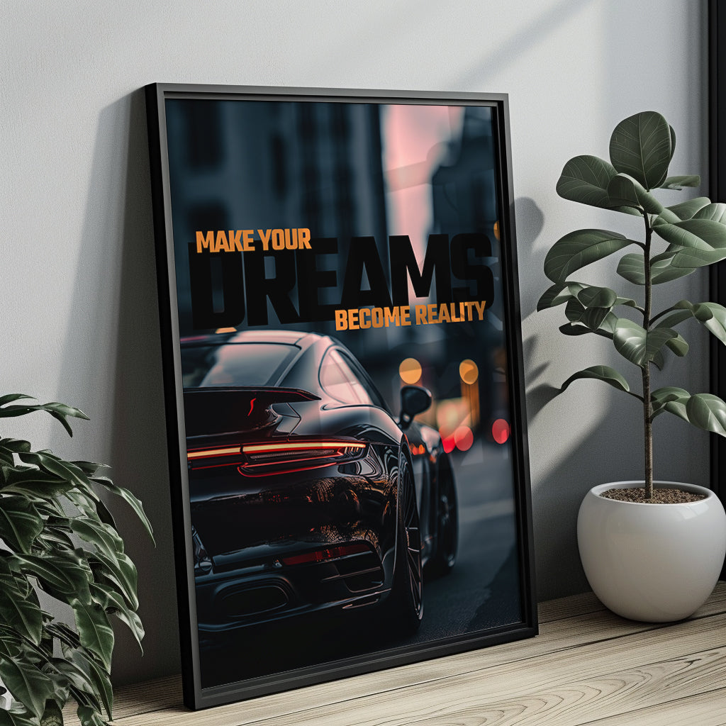 Motivationsposter Auto, Auto Motivation, Business Motivation, Poster Motivation, Porsche Poster, Leinwand Motivation