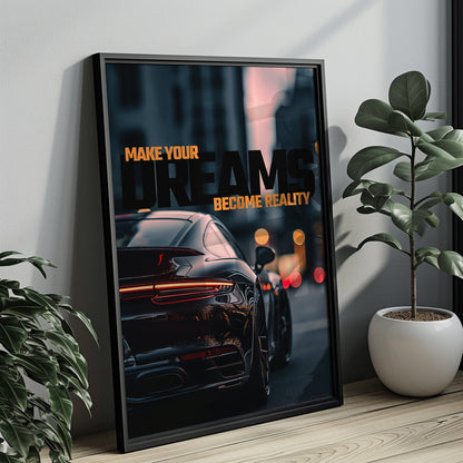 Motivationsposter Auto, Auto Motivation, Business Motivation, Poster Motivation, Porsche Poster, Leinwand Motivation