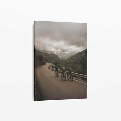 EFFORT > EXCUSES – Cycling Motivation Poster | Premium Rennrad Wandbild für Athleten