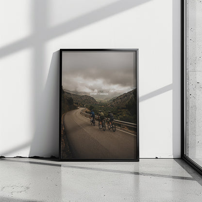 EFFORT > EXCUSES – Cycling Motivation Poster | Premium Rennrad Wandbild für Athleten