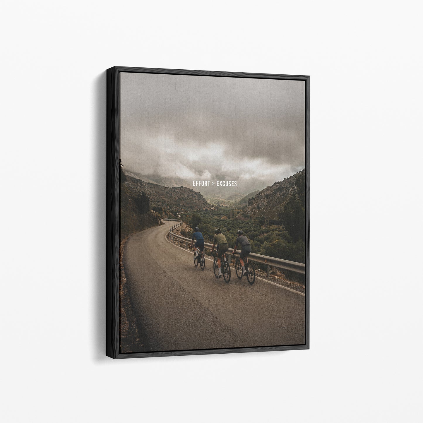 EFFORT > EXCUSES – Cycling Motivation Poster | Premium Rennrad Wandbild für Athleten