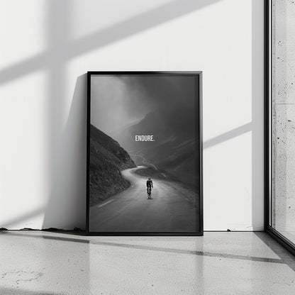 Endure – Motivationsposter Rennrad Ausdauer | canvArt