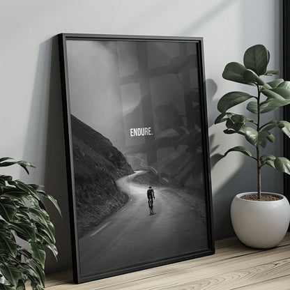 Endure – Motivationsposter Rennrad Ausdauer | canvArt