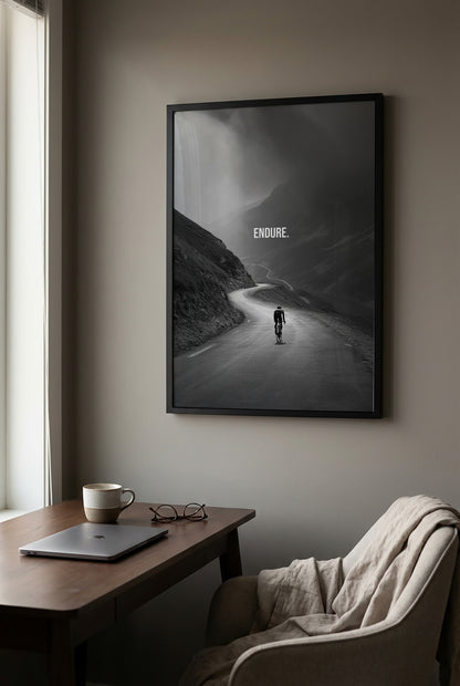Endure – Motivationsposter Rennrad Ausdauer | canvArt