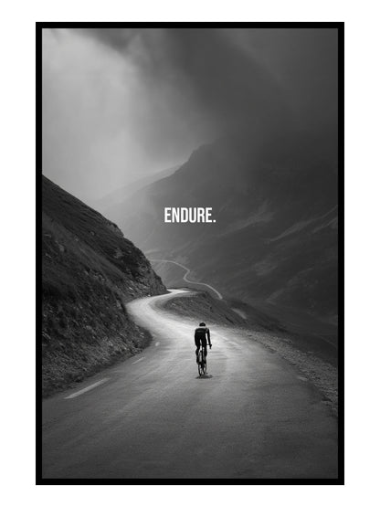 Endure – Motivationsposter Rennrad Ausdauer | canvArt