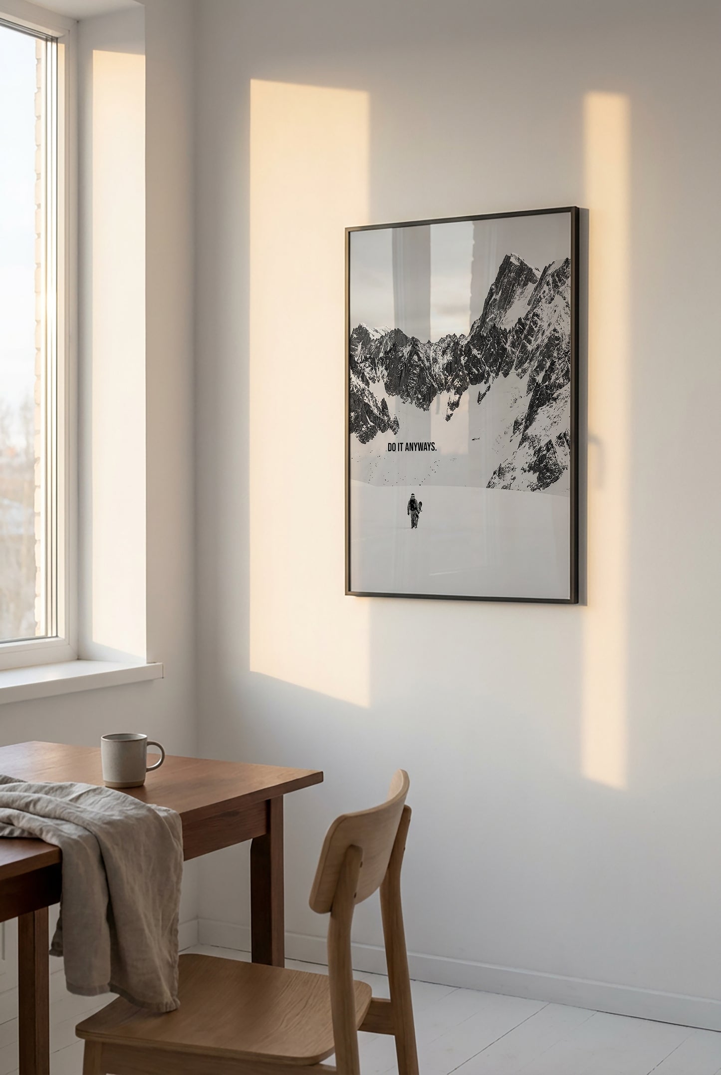 Do It Anyways – Minimalistisches Berg Poster & Leinwand Wandbild