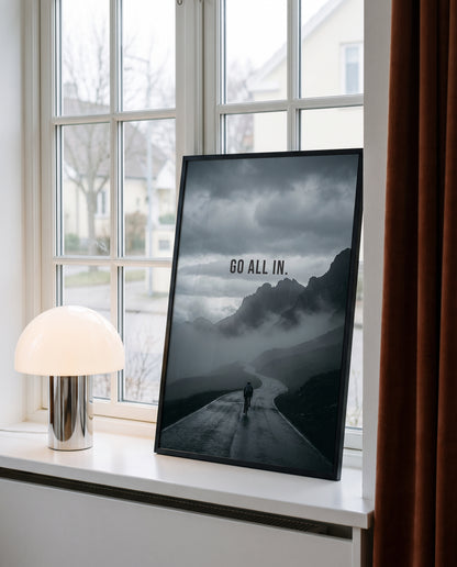 Go All In. – Rennrad Motivationsposter | canvArt