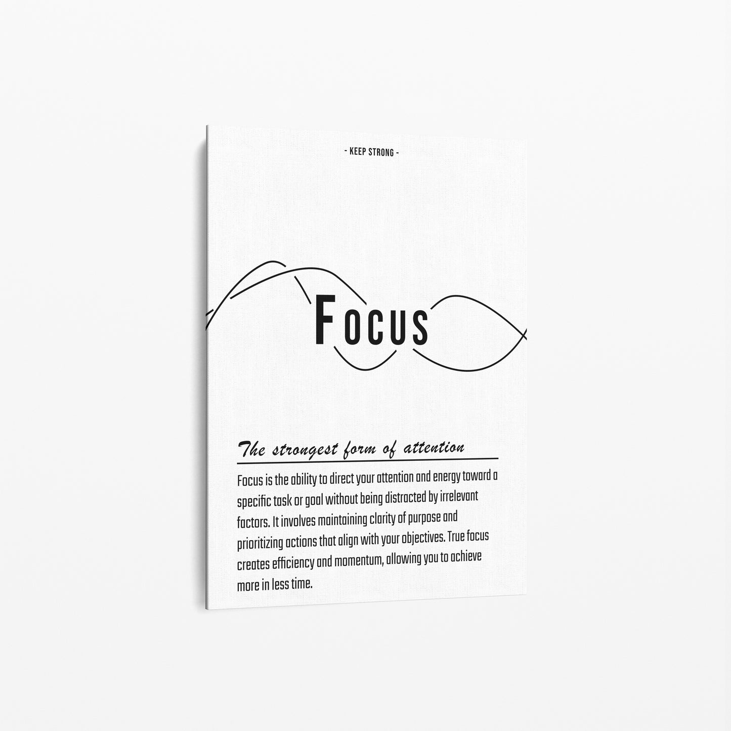 Text & Zitat Poster "Focus" (weiß)