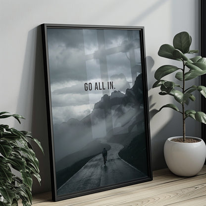 Go All In. – Rennrad Motivationsposter | canvArt
