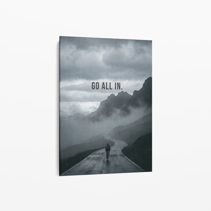 Go All In. – Rennrad Motivationsposter | canvArt
