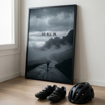 Go All In. – Rennrad Motivationsposter | canvArt