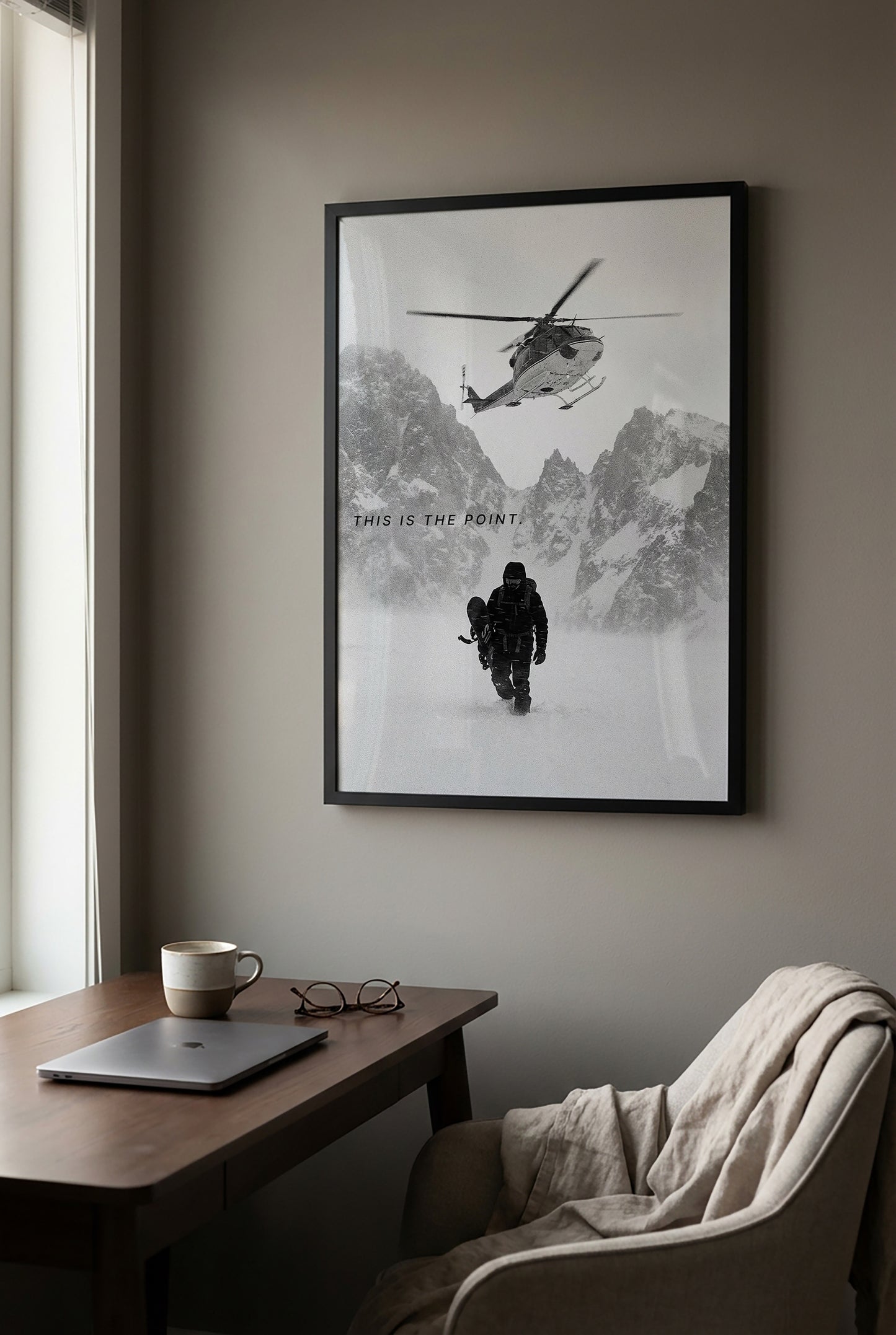 This Is The Point – Abenteuer Berg Poster & Leinwand Wandbild