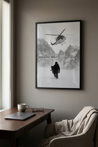 This Is The Point – Abenteuer Berg Poster & Leinwand Wandbild