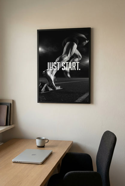 Just Start – Running Motivation Poster