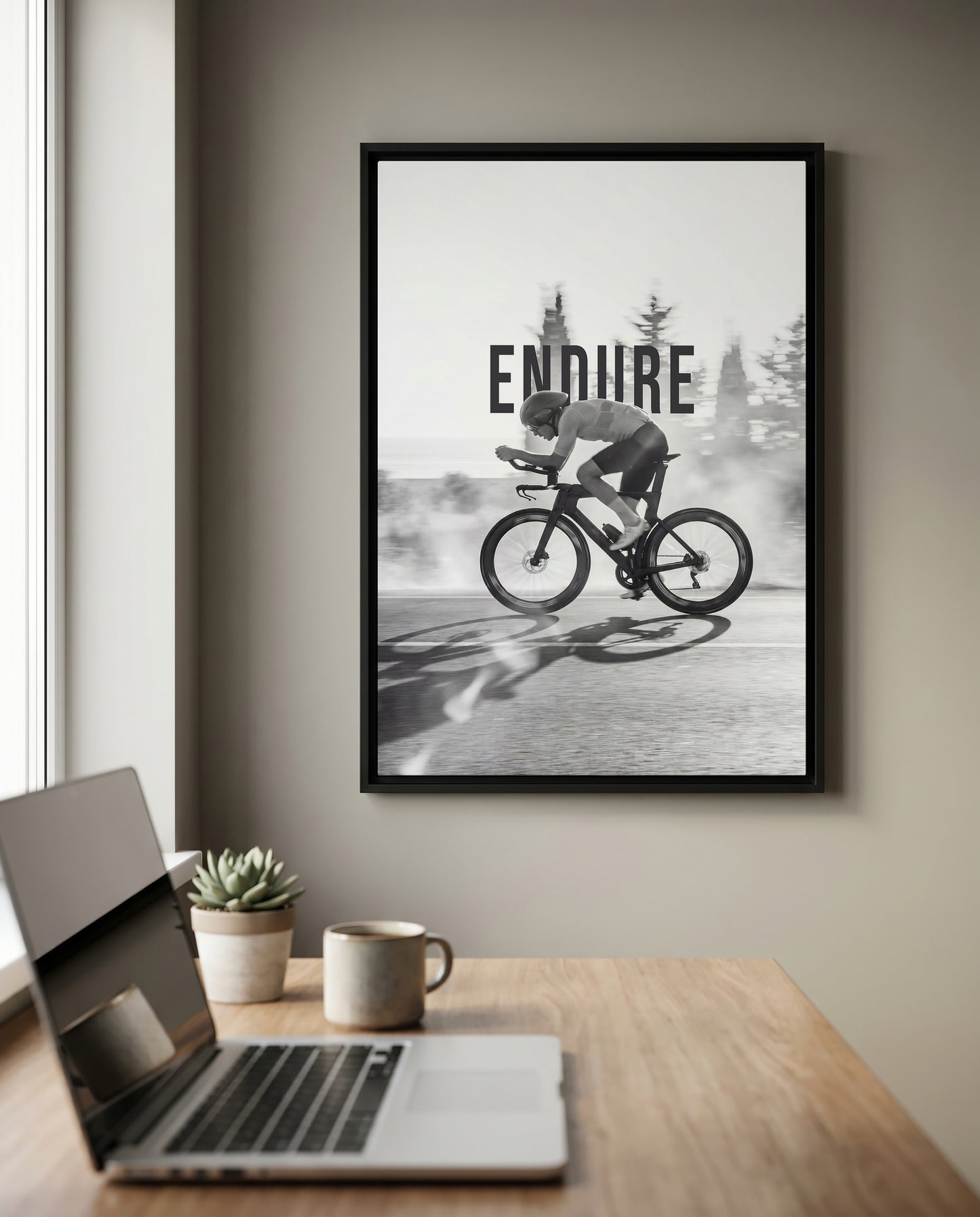 Endure II – Rennrad Wandbild | Time Trial Motivationsposter
