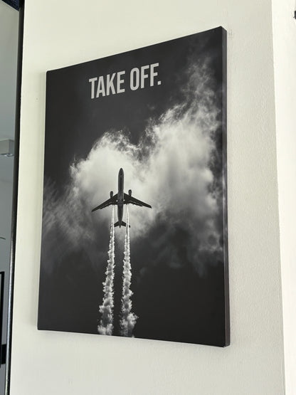 Leinwand Motivation, Take Off Leinwand, Flugzeug Leinwand, Pilot Motivation, canvartstudios motivation, Motivationsleinwand