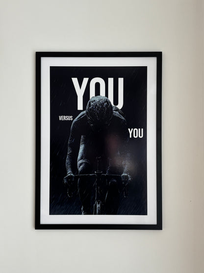 Anti-Reflex Holzrahmen Leinwand "You vs. You"