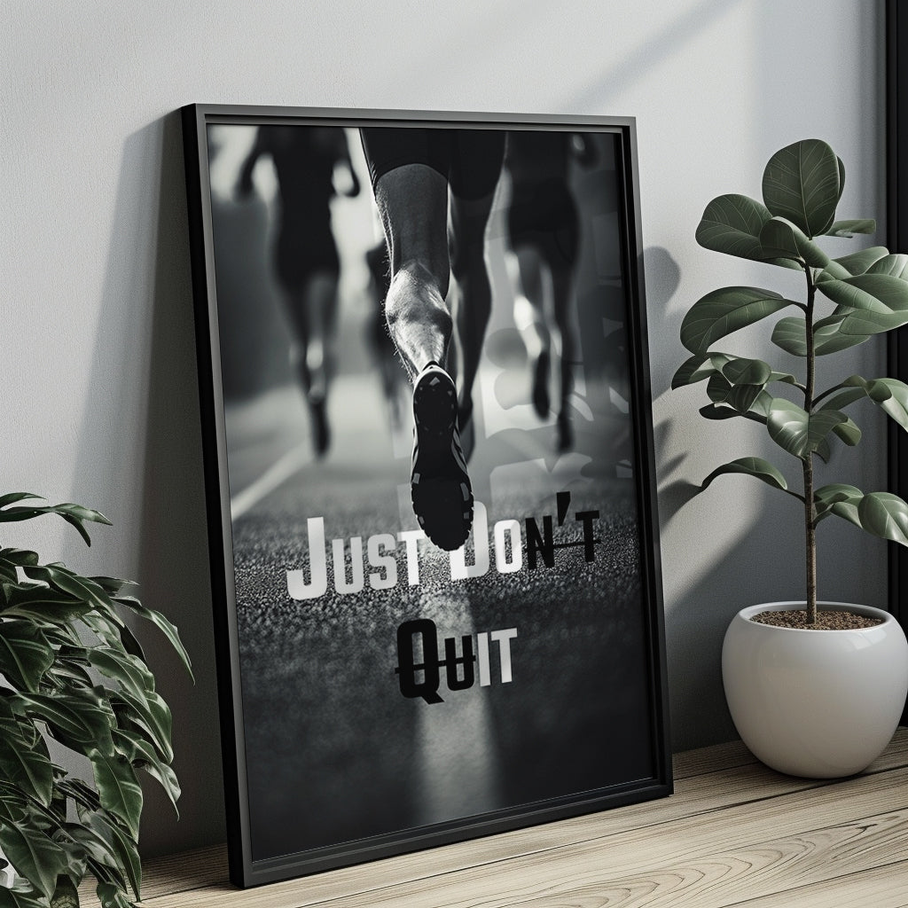 "Just Don't Quit" Motivationsposter Laufen