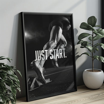 Just Start – Running Motivation Poster