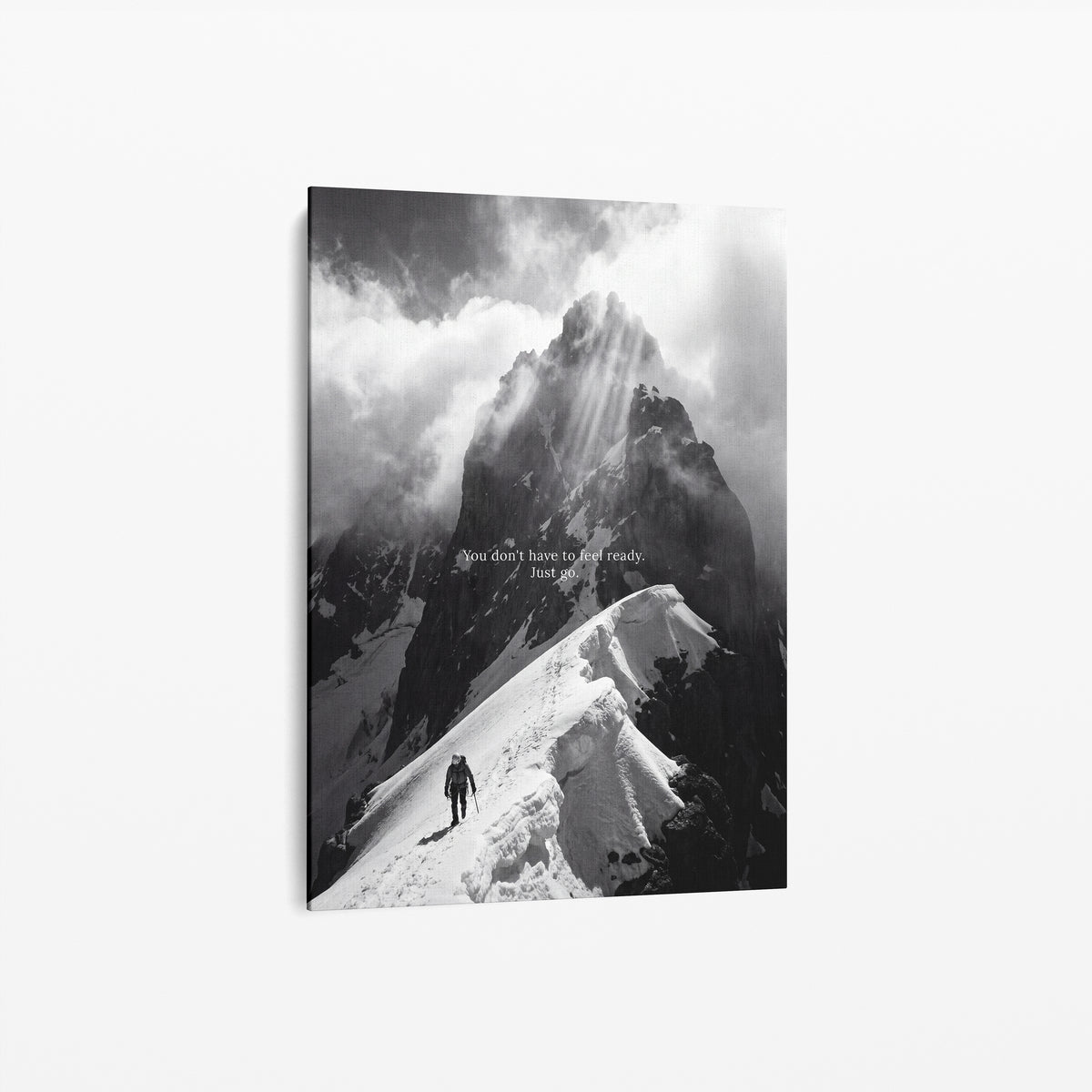 Just Go als Leinwand ohne Rahmen in Galerie-Optik