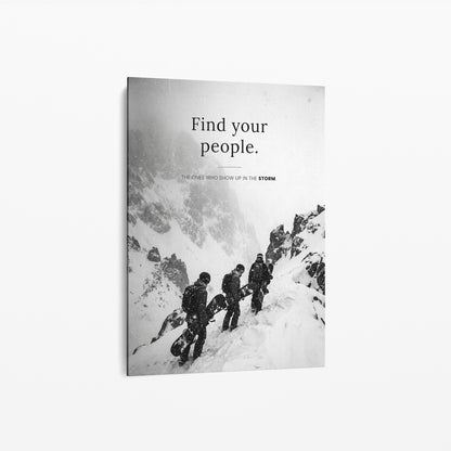 Find Your People als Leinwand ohne Rahmen in Galerie-Optik