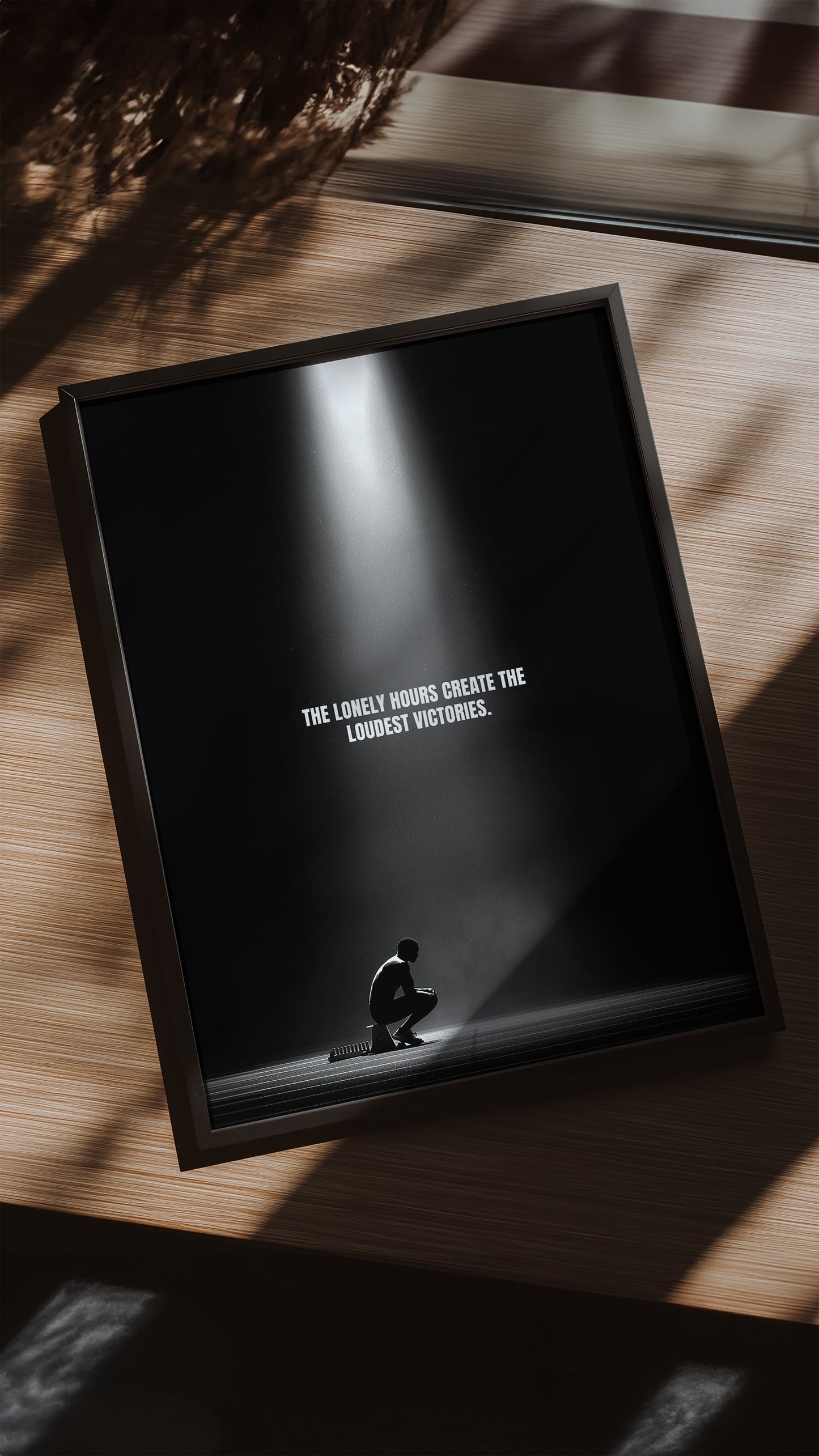 The Lonely Hours Create the Loudest Victories – Motivationsposter Sport & Erfolg