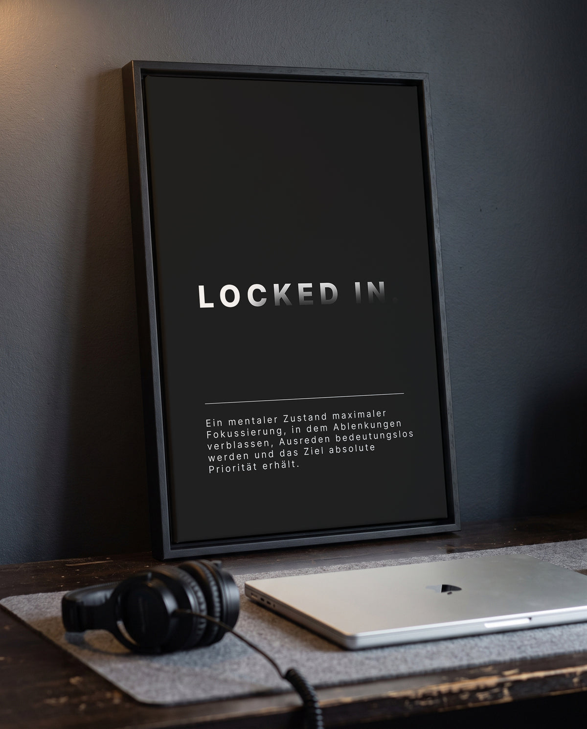 LOCKED IN. – Motivationsposter für Fokus & Disziplin