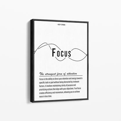 Text & Zitat Poster "Focus" (weiß)