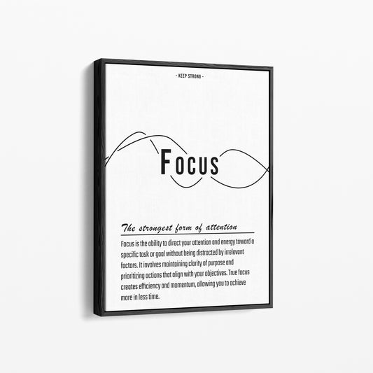 Text & Zitat Poster "Focus" (weiß)