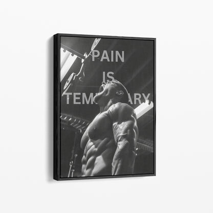 "Pain is Temporary" Motivationsposter Gym