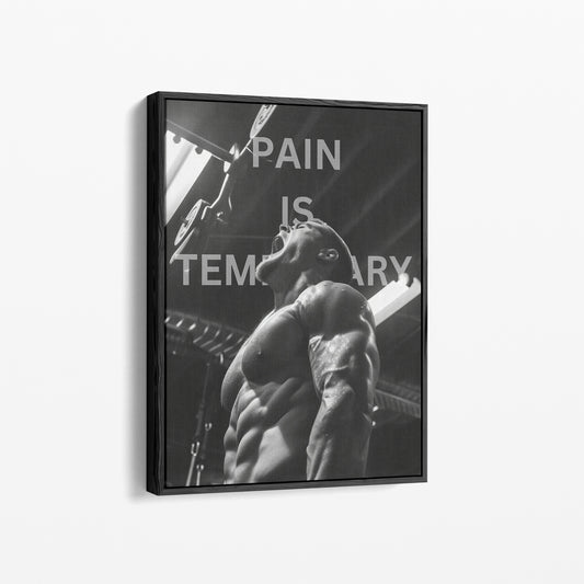 "Pain is Temporary" Motivationsposter Gym