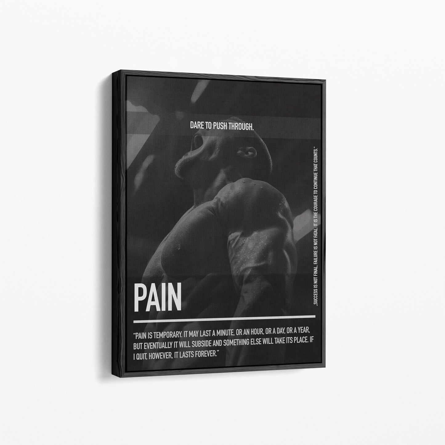 "Pain is Temporary II" Fitness Motivationsposter