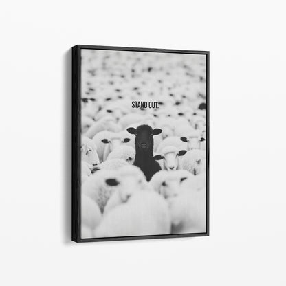 Motivations-Bundle: Leinwand im Schattenfugenrahmen inkl. Aufhängeset