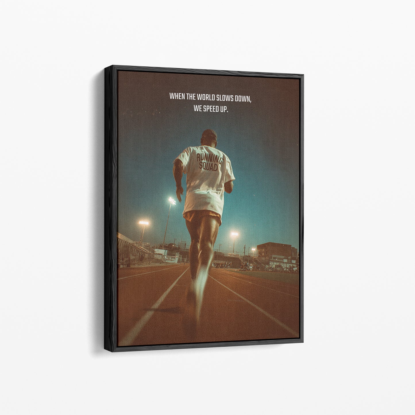 Motivationsposter Laufen „When the World Slows Down“