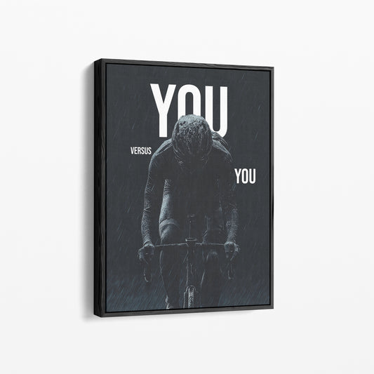 "You vs. You" Motivationsposter Rennrad