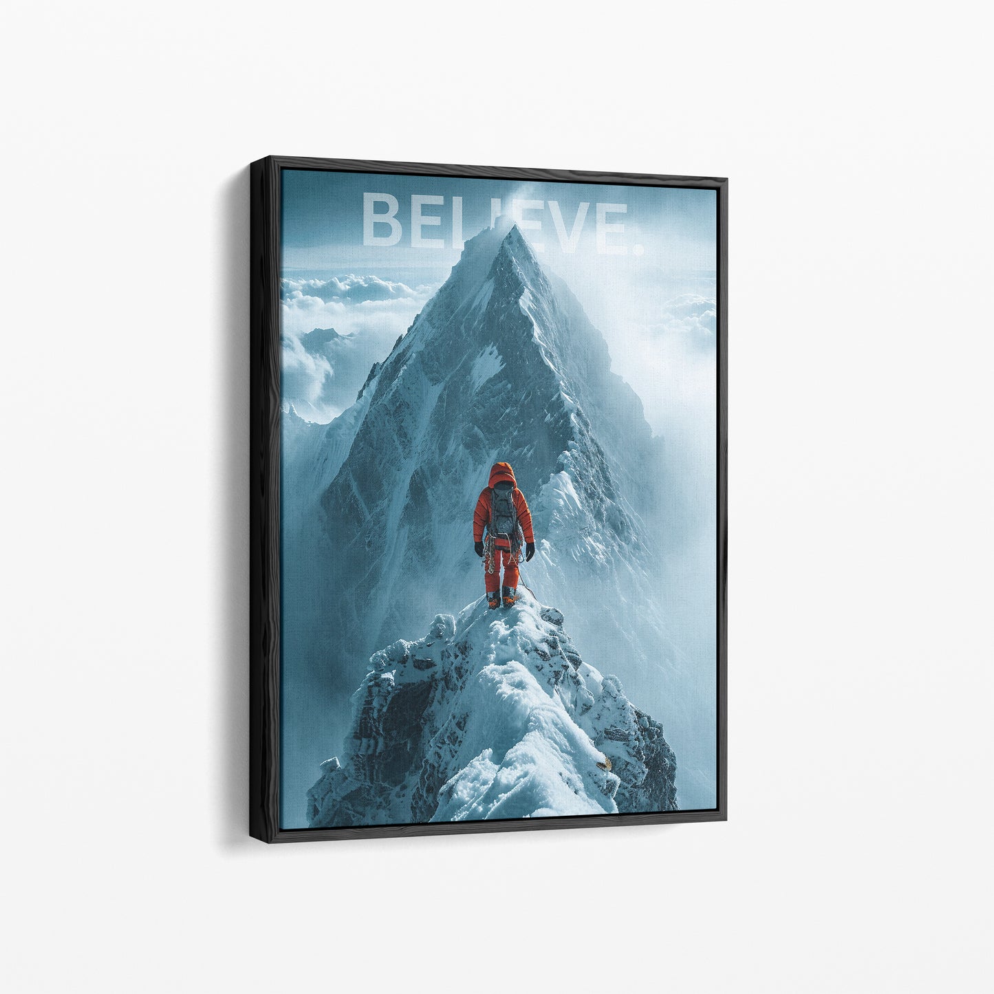 "Believe." Bergsteiger & Abenteuer Motivation