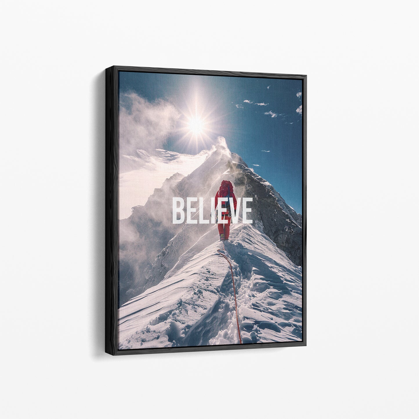 "Believe II" Ski & Winter Motivationsposter