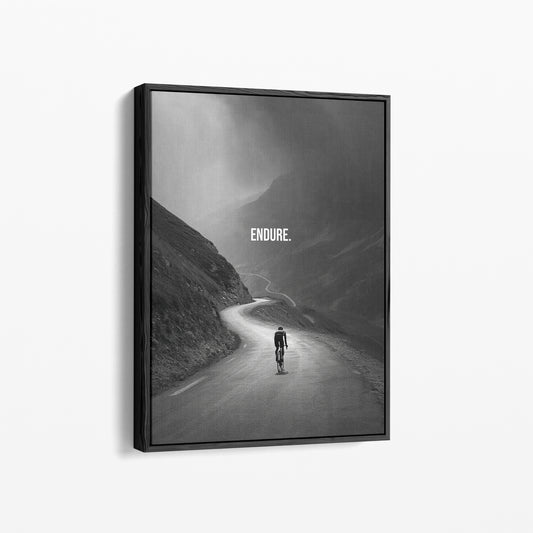 "Endure." Motivationsposter für Radfahrer