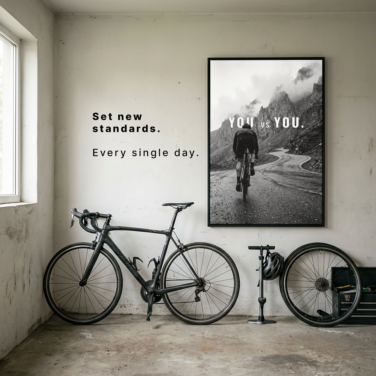 "You vs You“ II Motivationsposter Rennrad | Rennrad Motivation