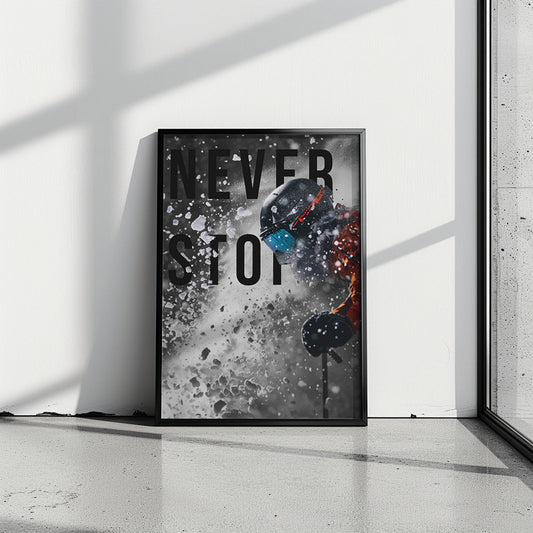 "Never Stop II." Skiposter