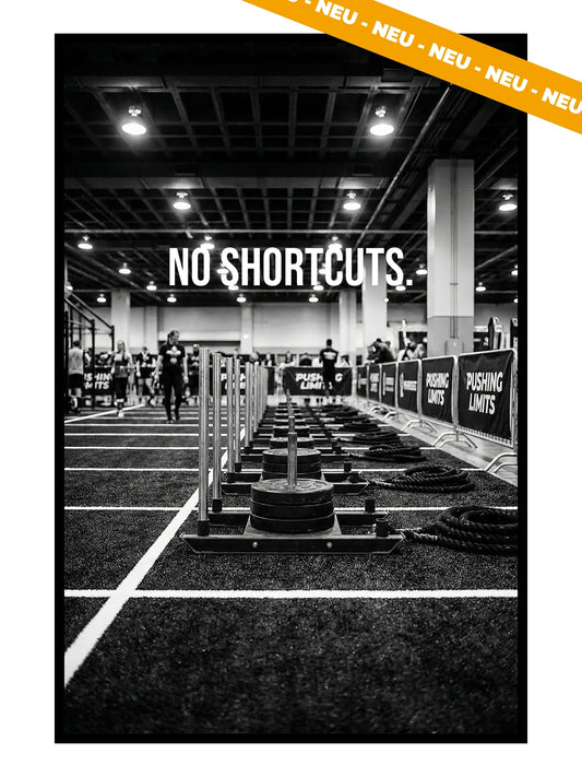 NO SHORTCUTS. – Motivationsposter für HYROX Athleten & Functional Fitness