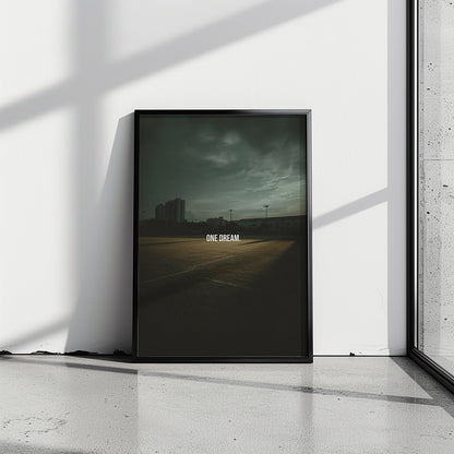 One Dream. – Fußball Poster für Spieler, die an sich glauben | Canvart Studios