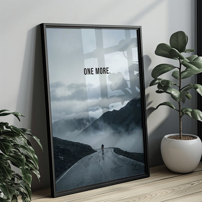 One More. – Rennrad Motivationsposter Berganstieg | canvArt