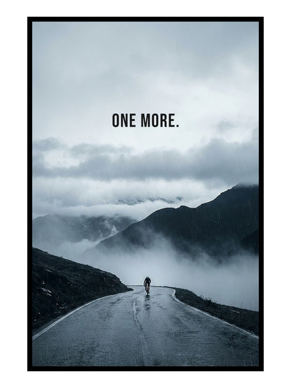 One More. – Rennrad Motivationsposter Berganstieg | canvArt