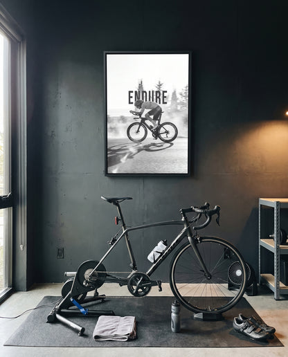Endure II – Rennrad Wandbild | Time Trial Motivationsposter