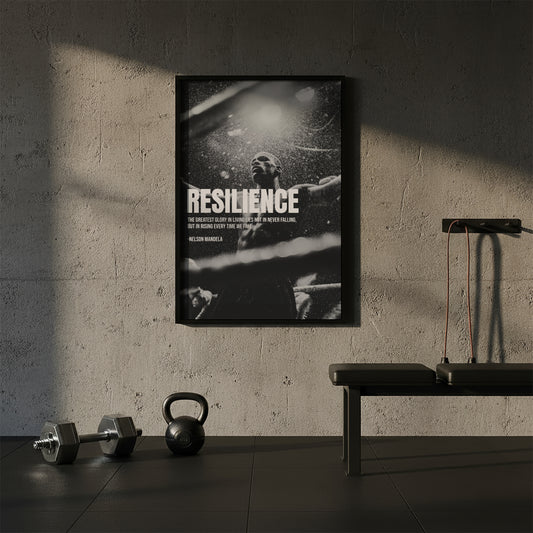 Resilience Poster – Stärke & Durchhaltevermögen | Nelson Mandela Zitat