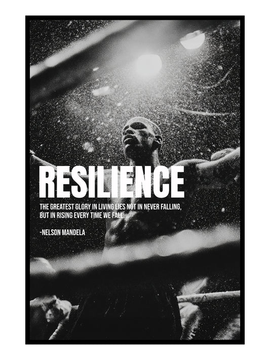 Resilience Poster – Stärke & Durchhaltevermögen | Nelson Mandela Zitat