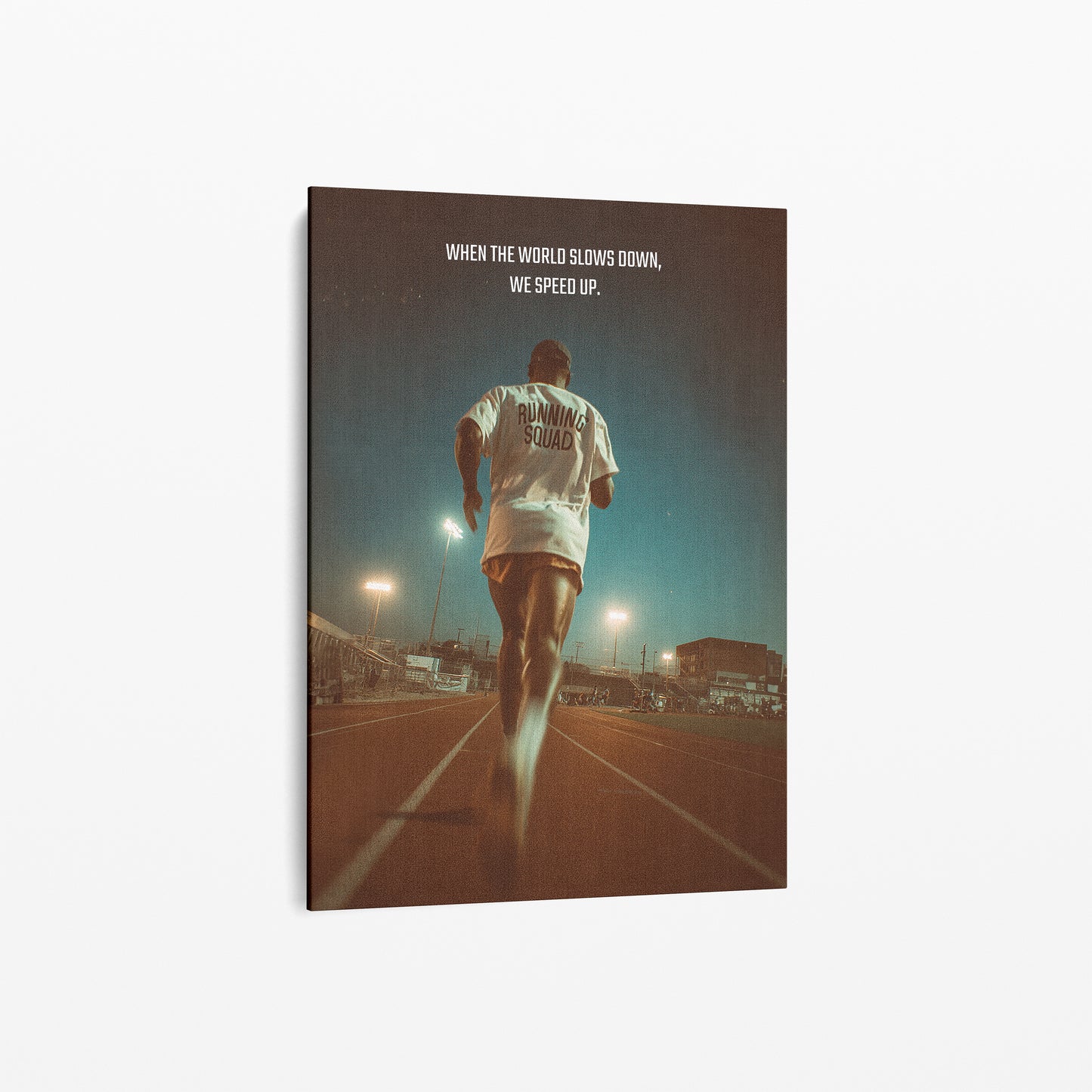 Motivationsposter Laufen „When the World Slows Down“